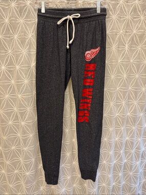 NHL Dark Gray Joggers with Red 'Red Wings' Graphics